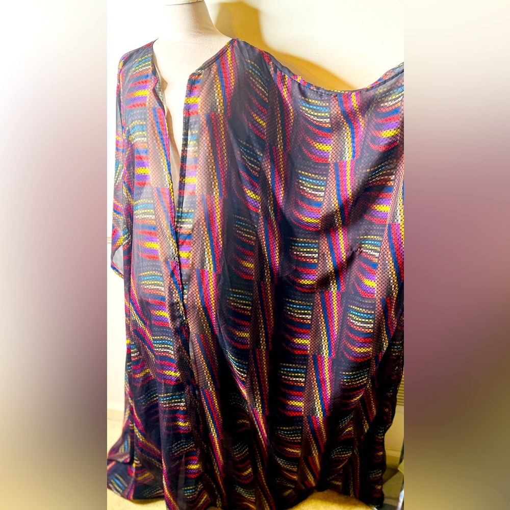Oversized Kimono Multi-color Print
